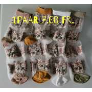  Transparente Socken "Katzen"