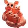 Schweine Familie für die Badewanne