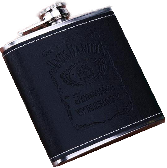 Jack Daniels No 7-Flachmann-Leder