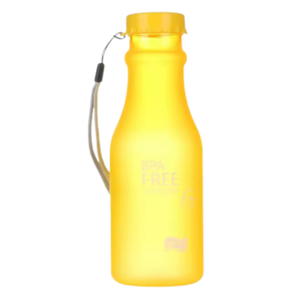 Trendige Trinkflasche "frosted" - gelb