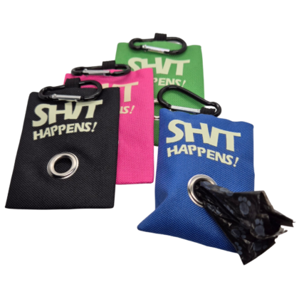 "Shit Happens" Kotbeutelspender - Der sauberste Spruch für das schmutzigste Geschäft - blau