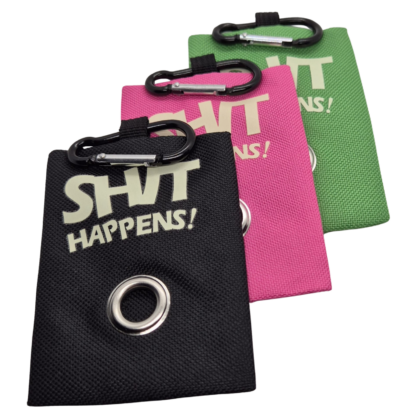 "Shit Happens" Kotbeutelspender - Der sauberste Spruch für das schmutzigste Geschäft - pink